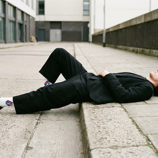 KING FROG — GEPOLSTERTE CREW-SOCKEN