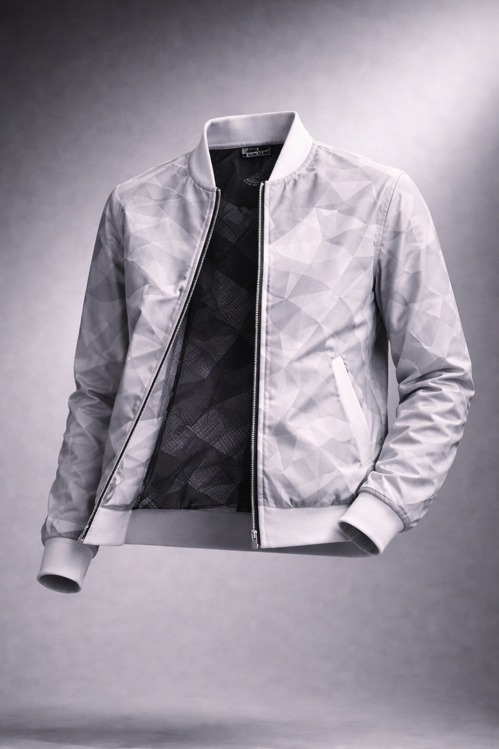 ANSO — Low-Poly Bomber Jacket (Pink Grid System)