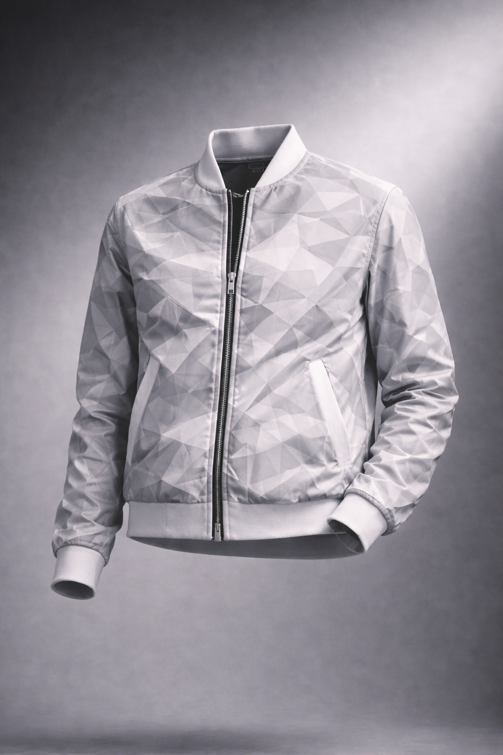 ANSO — Low-Poly Bomber Jacket (Pink Grid System)
