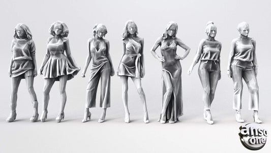 3d Model - Low Poly Female bundle 03