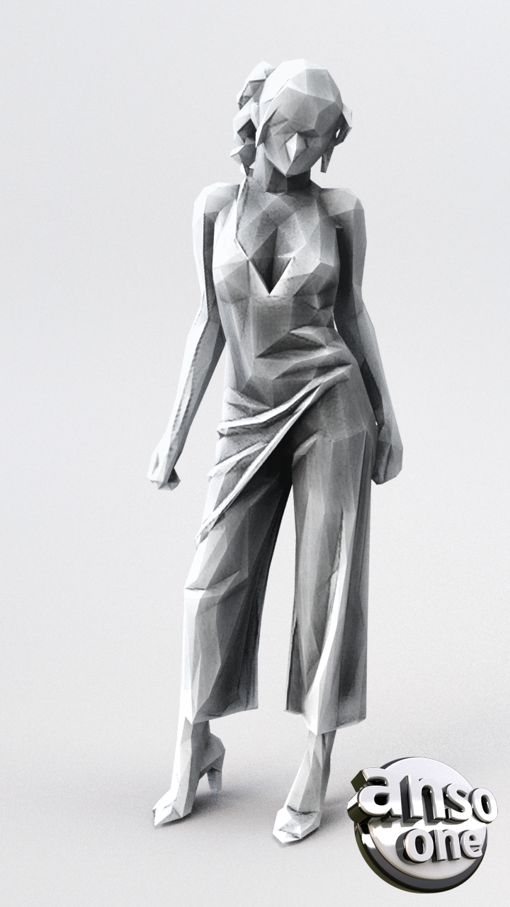 3d Model - Low Poly Female bundle 03