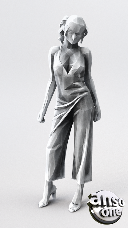 3d Model - Low Poly Female bundle 03