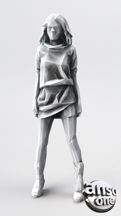 3d Model - Low Poly Female bundle 03