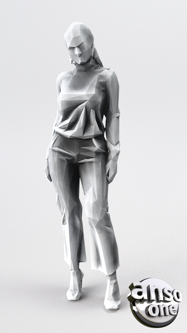 3d Model - Low Poly Female bundle 03