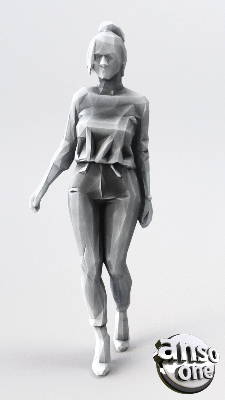 3d Model - Low Poly Female bundle 03
