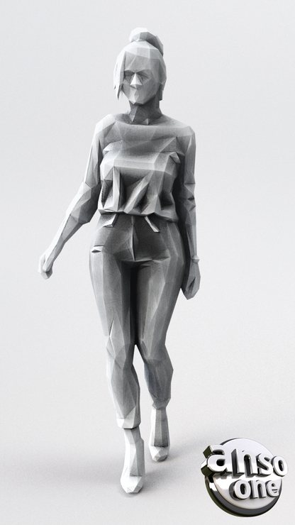 3d Model - Low Poly Female bundle 03