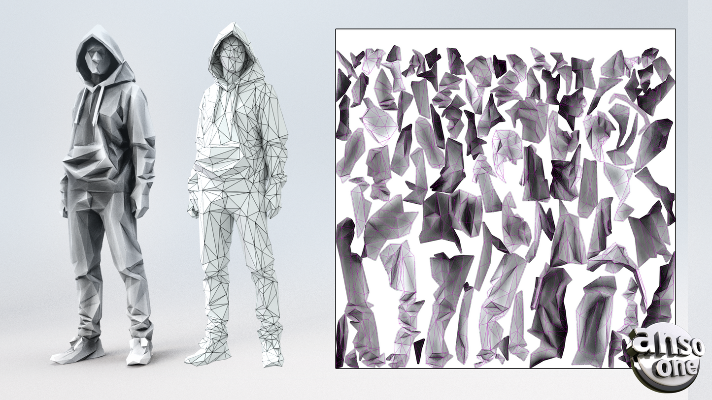 3d Model - Low Poly Male bundle 04