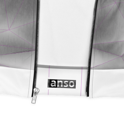 ANSO — Low-Poly Bomber Jacket (Pink Grid System)