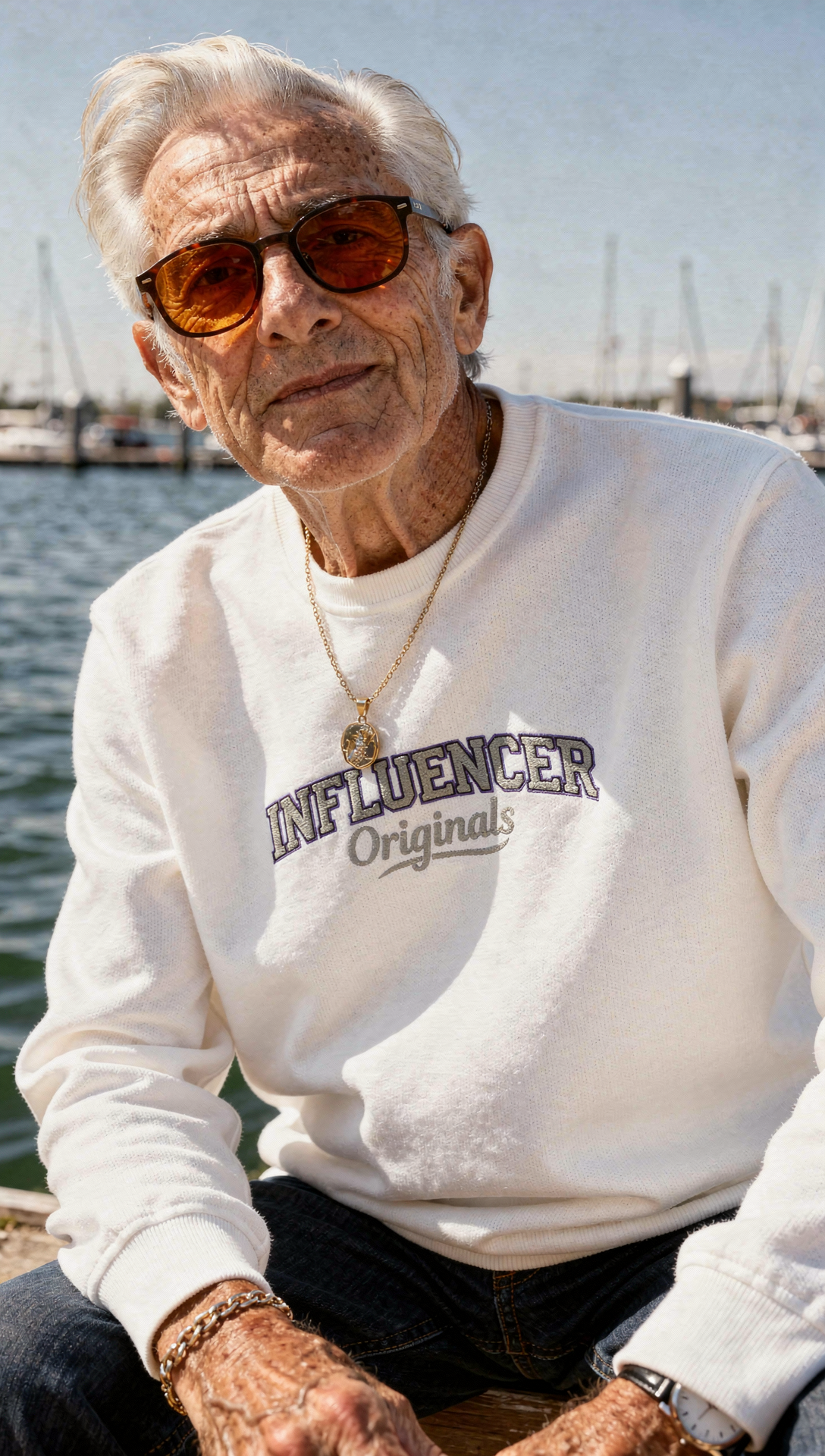 ORIGINAL_01 / WHITE — SIGNAL SWEATSHIRT